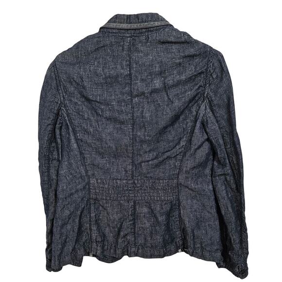 Armani Collezioni Women’s Dark Blue Denim Style Button Up Blazer. Size 8 - Picture 3 of 5